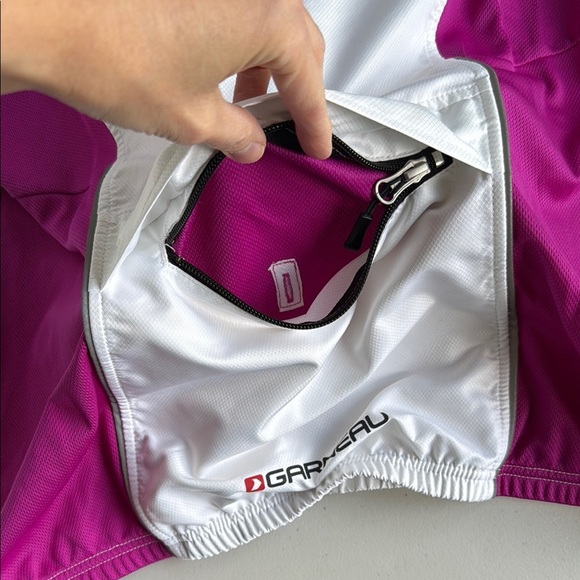 Louis Garneau White and Pink Modesto II Cycling Jacket Technical Jacket - Picture 8 of 16